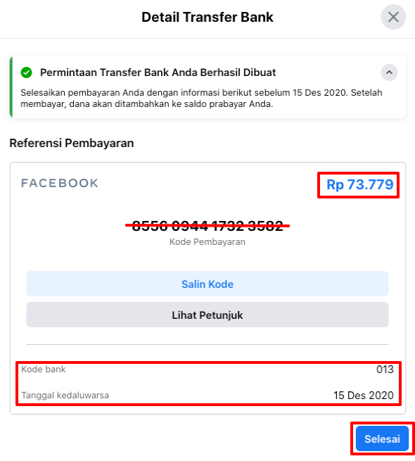 cara pembayaran di facebook ads