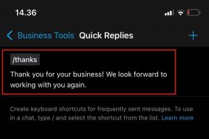quick message pada whatsapp bisnis