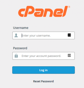 contoh cPanel login