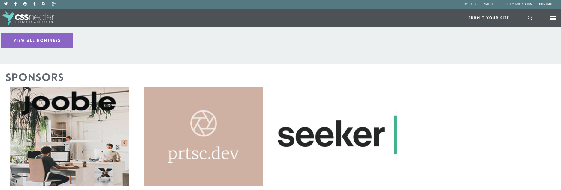 contoh desain website CSS Nectar