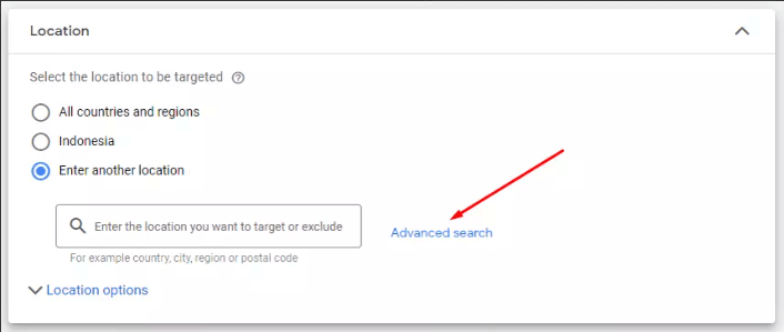 Advanced Search - Geotargeting Google Ads