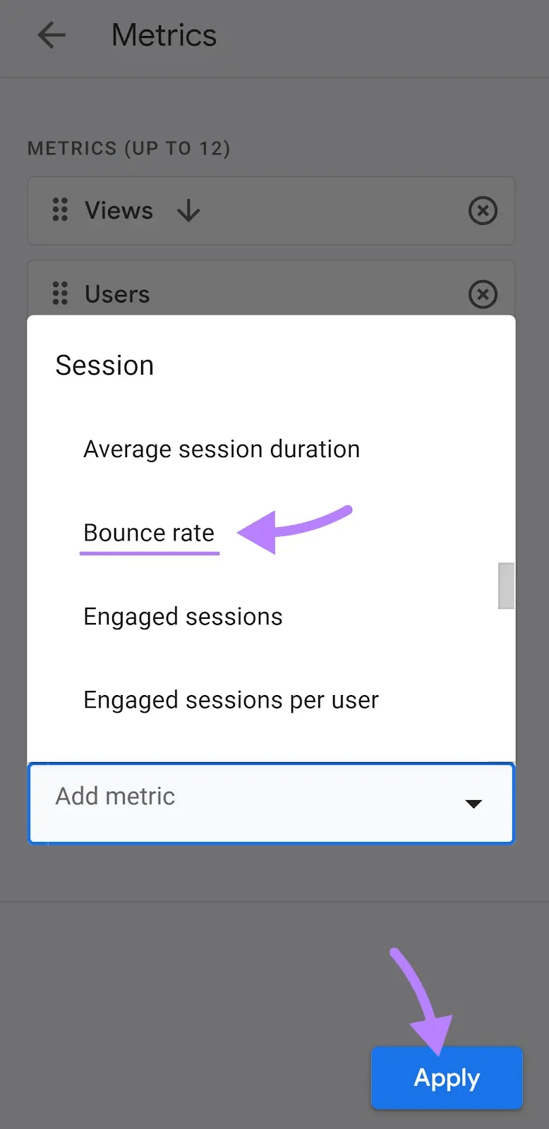 cara melihat bounce rate di GA4