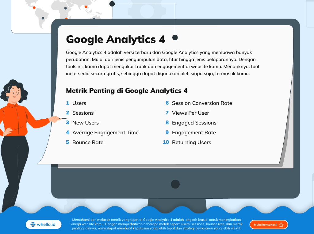 infographic metric apa yang di track oleh google analytics