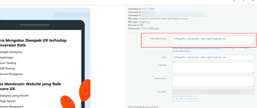 Cara Menambahkan Alt Text di WordPress CMS
