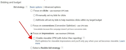 cara melakukan bidding viewable impressions