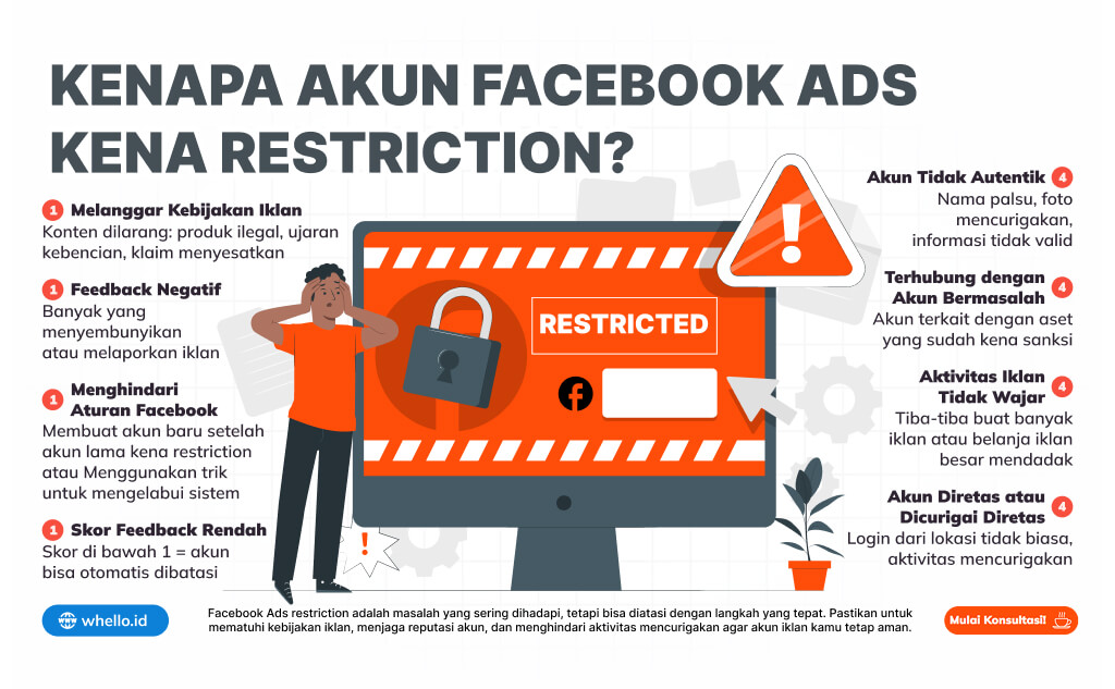 solusi Facebook ads restriction