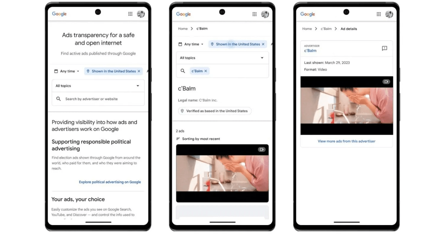 cara membuka google ads transparency center