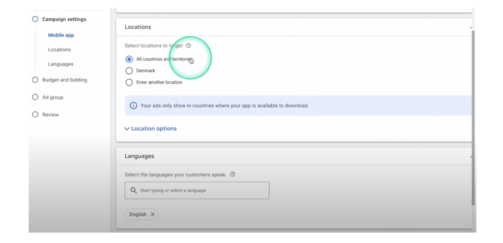 atur google app ads 