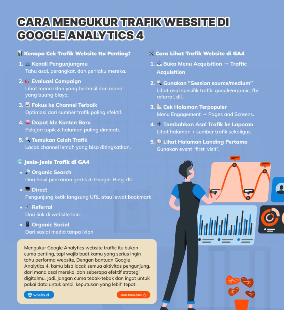 cara ukur trafik website dengan google analytics 4